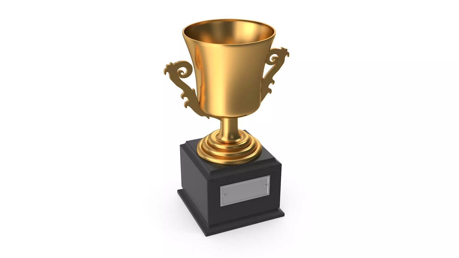 Gold Cup Low-poly 3D model_0