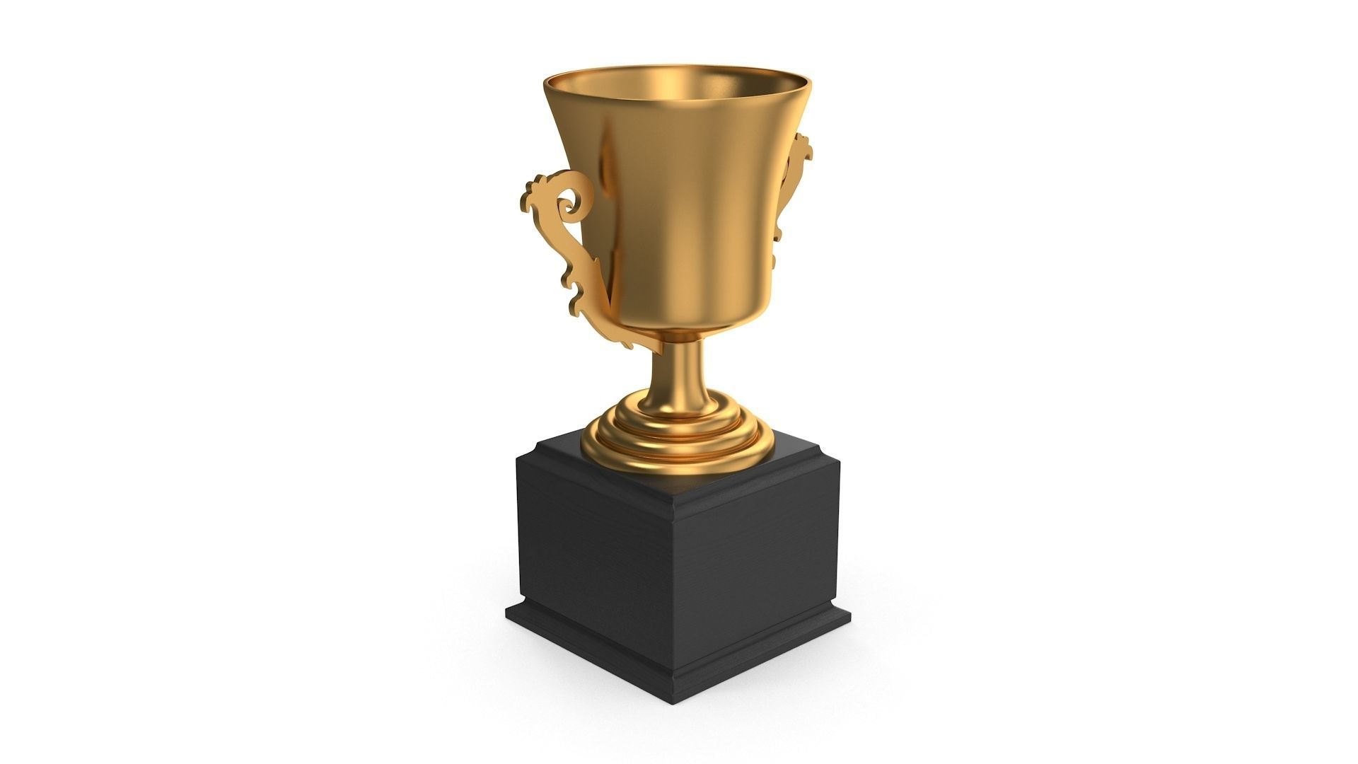 Gold Cup Low-poly 3D model_2