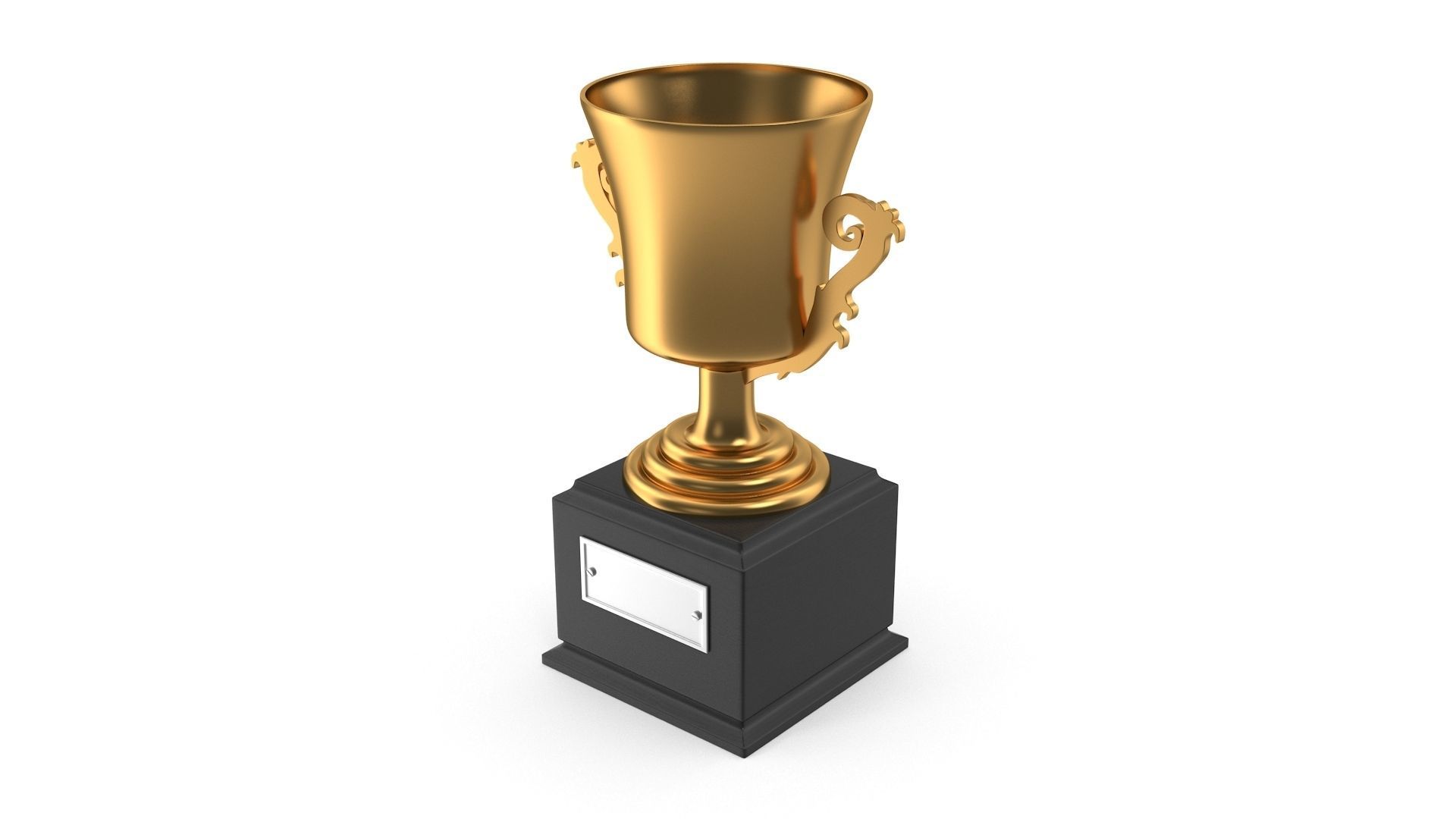 Gold Cup Low-poly 3D model_1