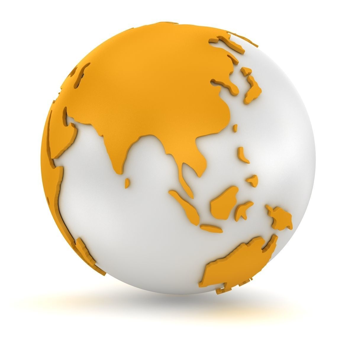 World - Sphere Low-poly 3D model_4