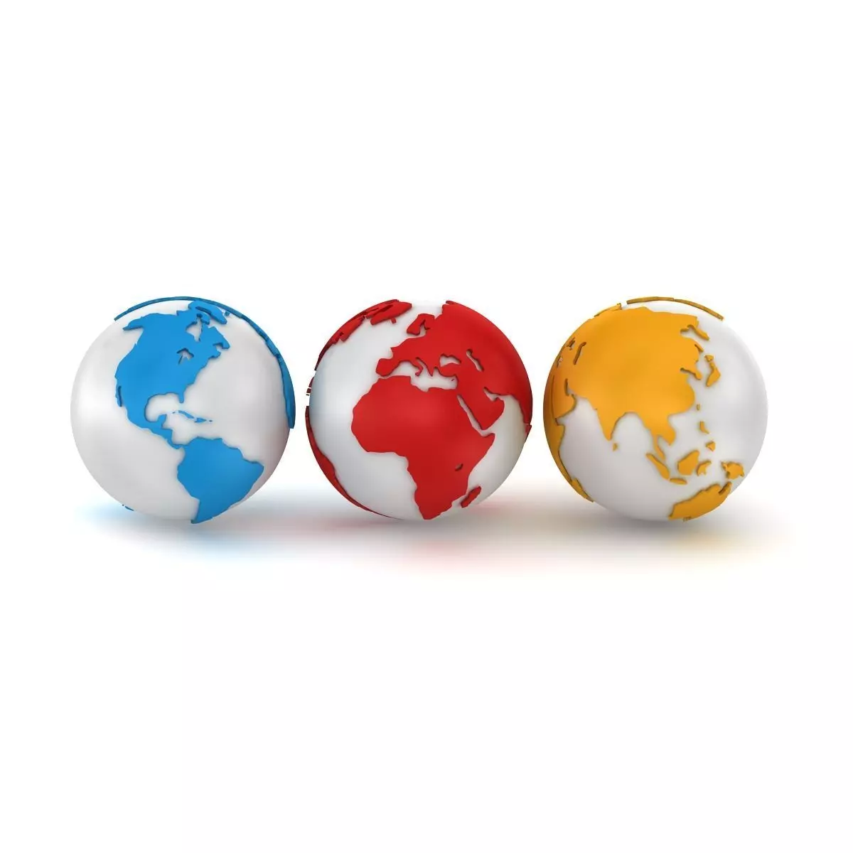 World - Sphere Low-poly 3D model_0