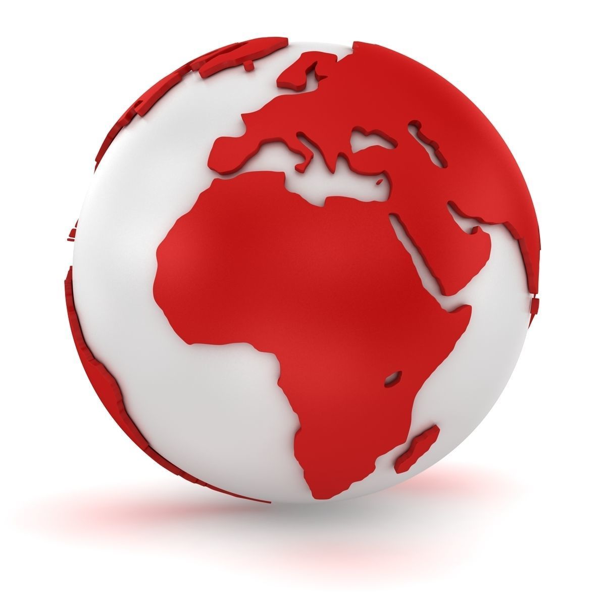 World - Sphere Low-poly 3D model_3