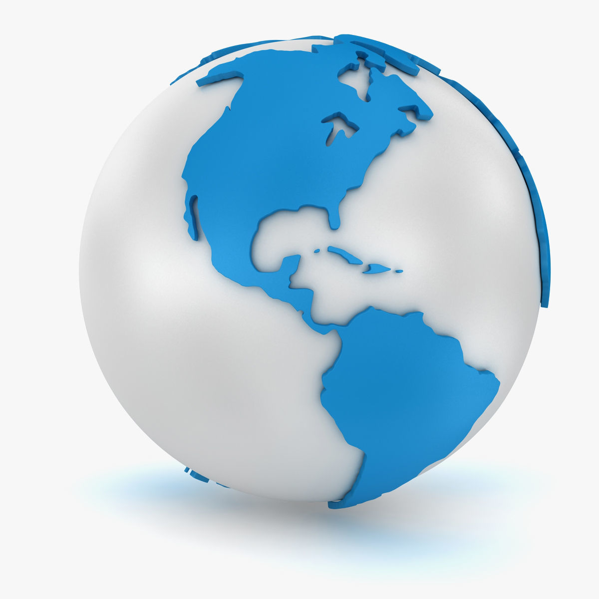 World - Sphere Low-poly 3D model_1