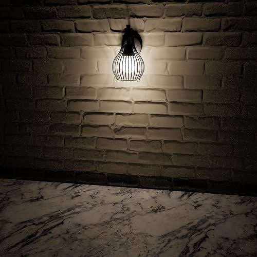 Lamp for exterior Low-poly 3D model