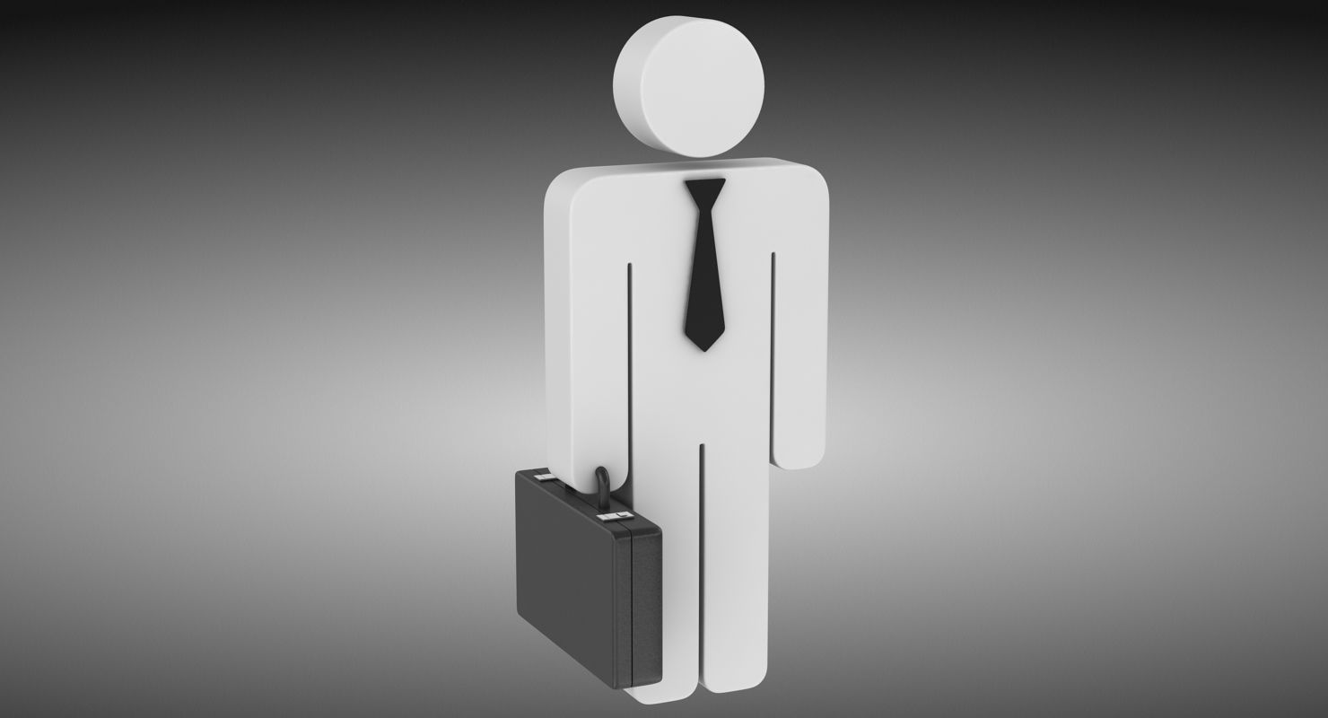 Stick Man Low-poly 3D model_2