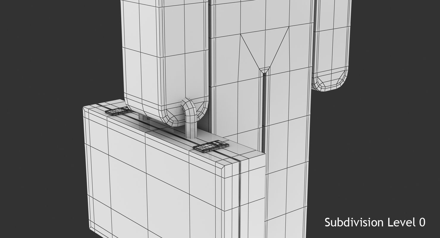 Stick Man Low-poly 3D model_12