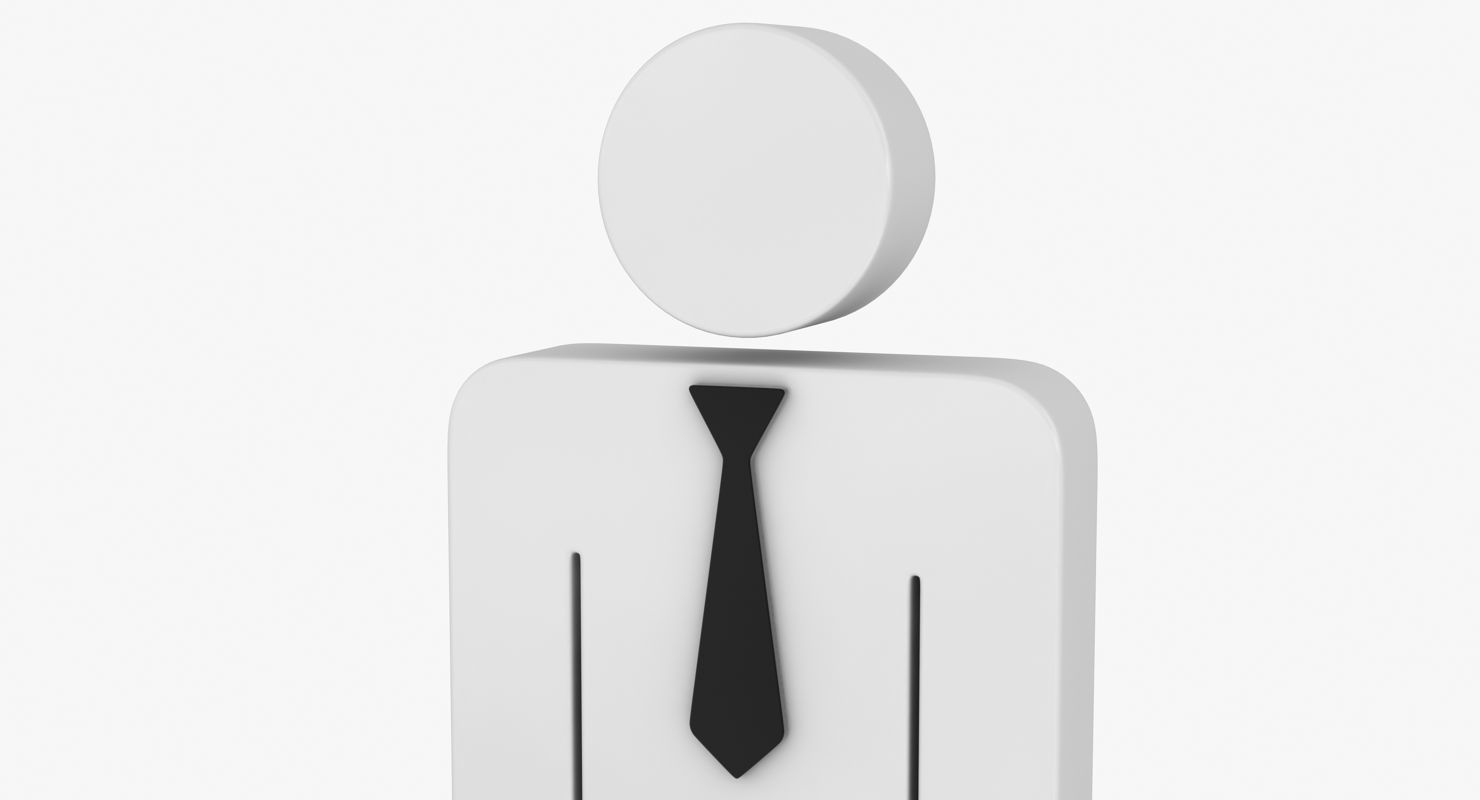 Stick Man Low-poly 3D model_6