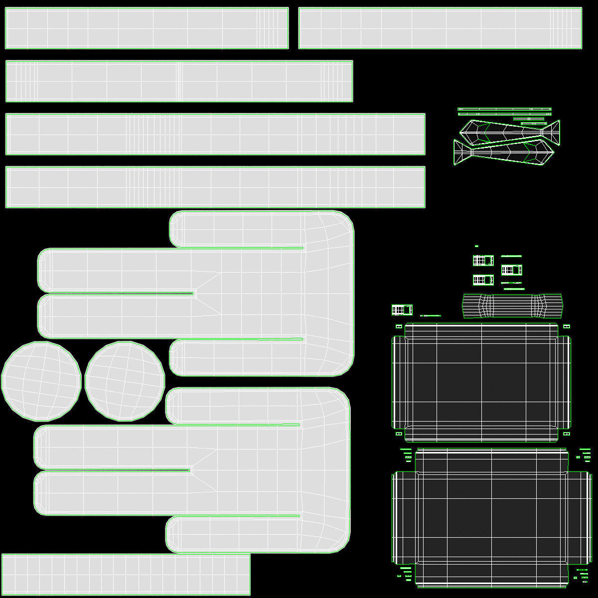 Stick Man Low-poly 3D model_15