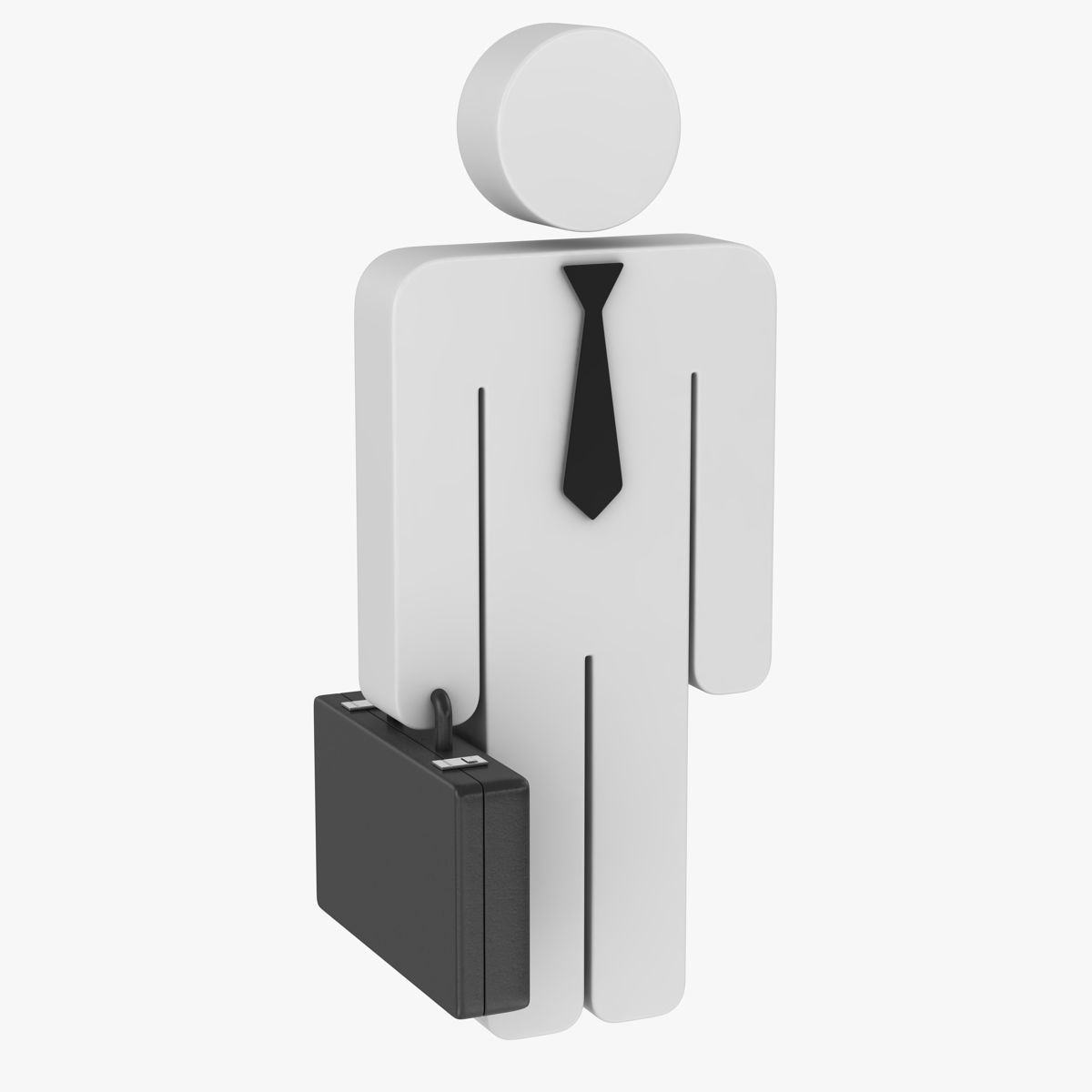 Stick Man Low-poly 3D model_1