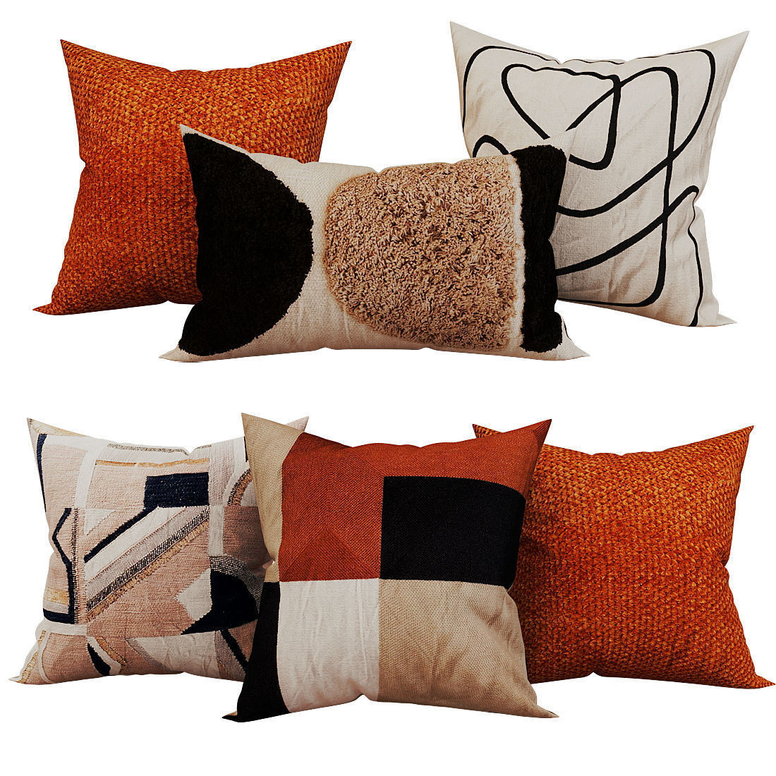 Decorative set pillow vol 5 3D model_2