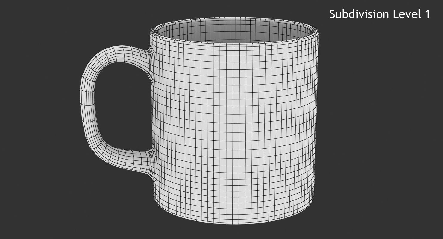 Mug Model coffee Low-poly 3D model_9