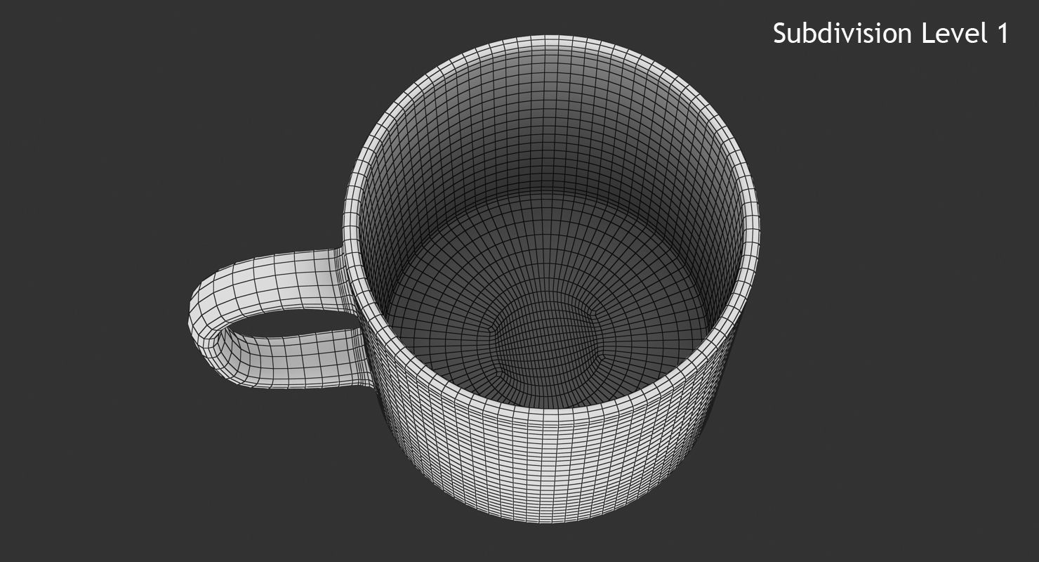 Mug Model coffee Low-poly 3D model_11