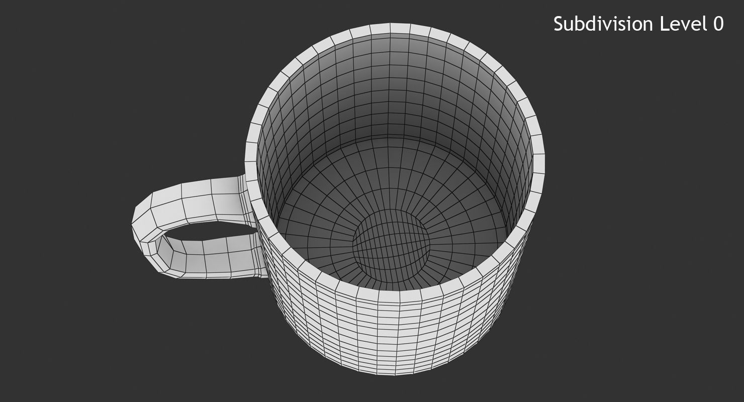 Mug Model coffee Low-poly 3D model_10