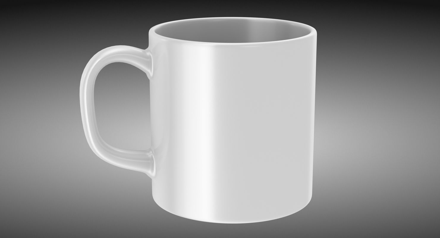 Mug Model coffee Low-poly 3D model_2