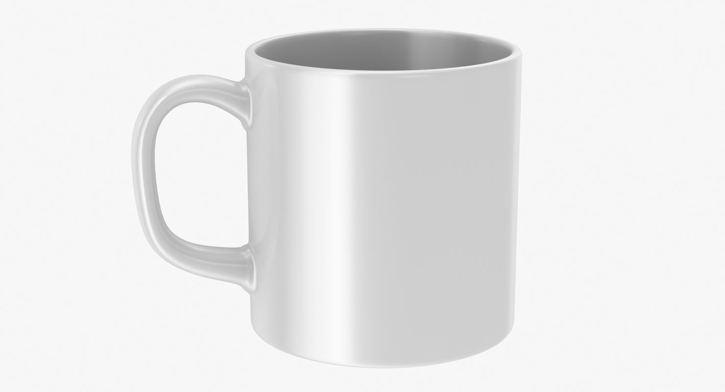 Mug Model coffee Low-poly 3D model_1