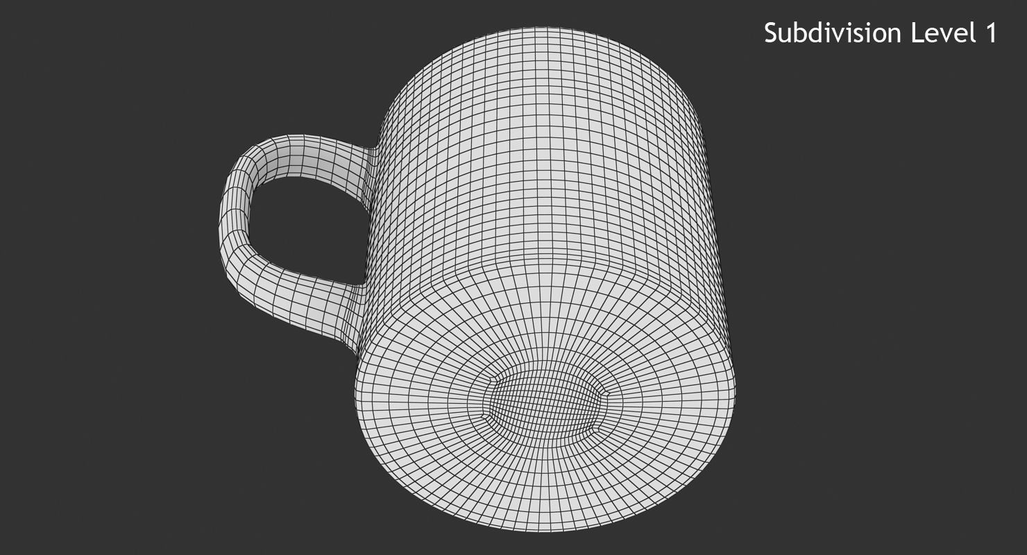 Mug Model coffee Low-poly 3D model_13