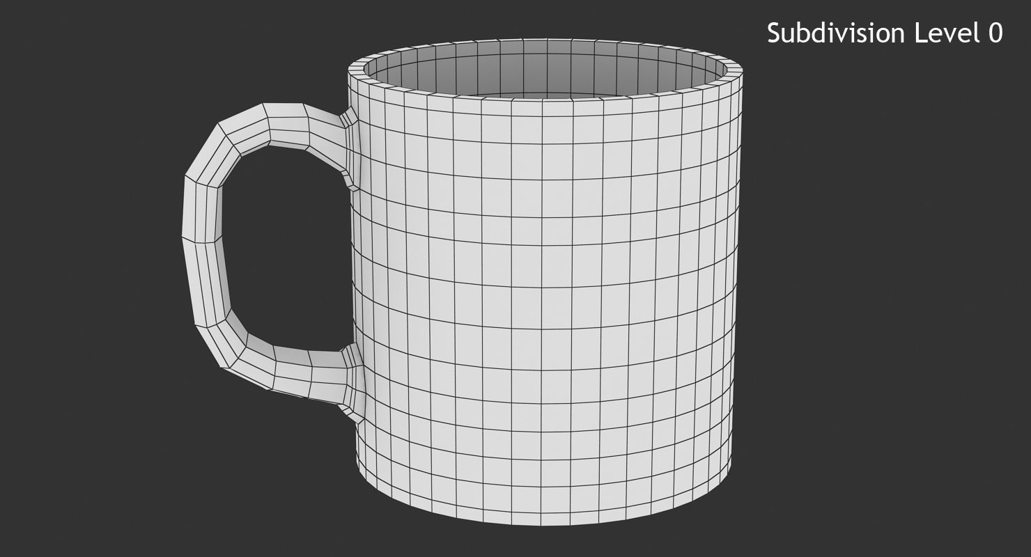 Mug Model coffee Low-poly 3D model_8
