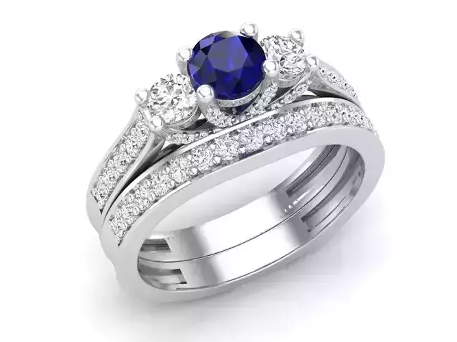 Diamond jewelry ring and band for woman