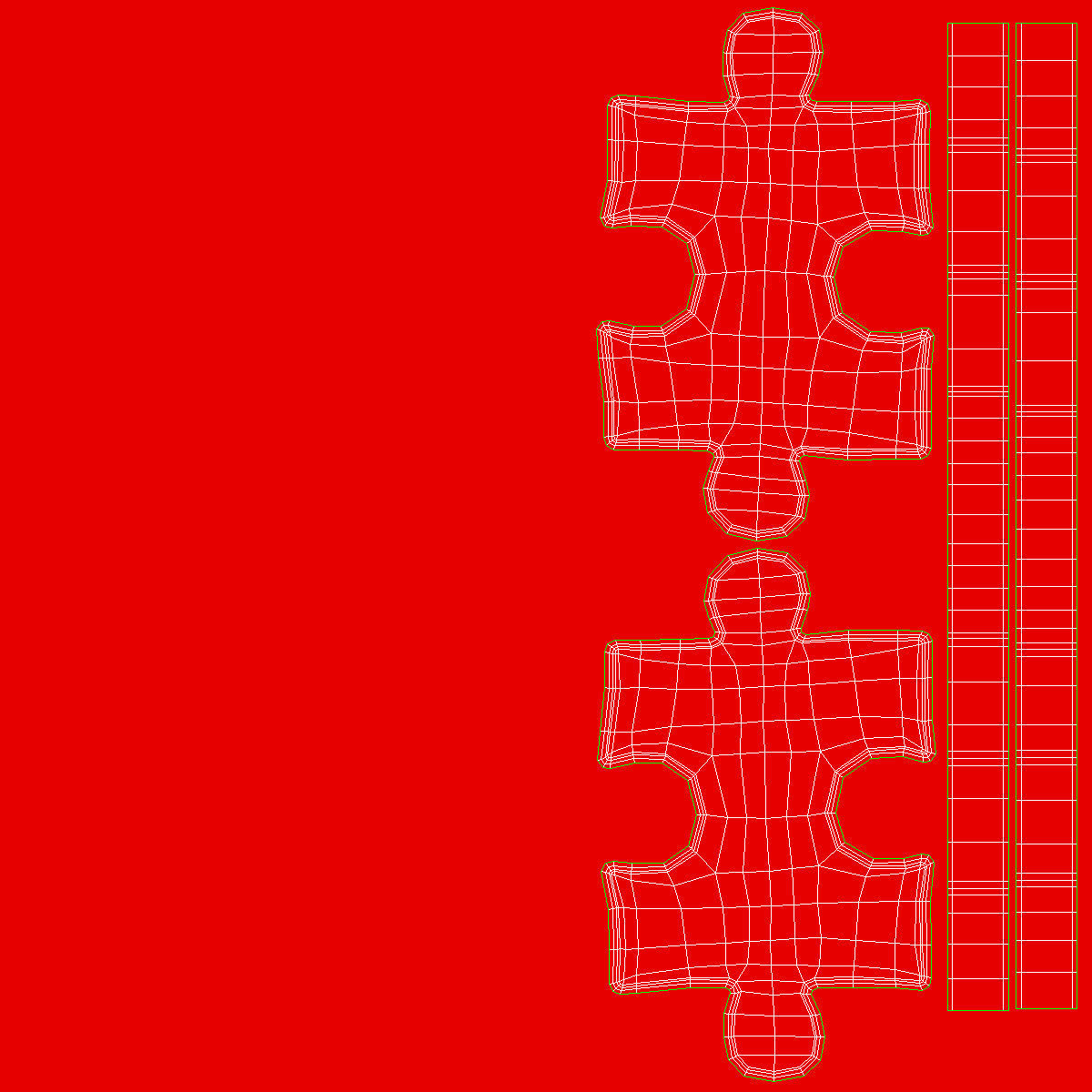 Puzzle 1 Piece Low-poly 3D model_15
