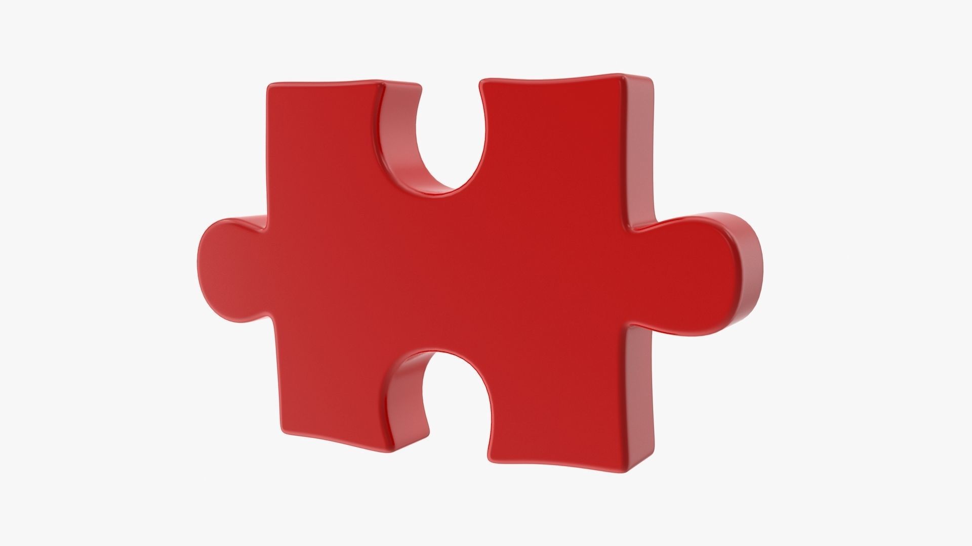 Puzzle 1 Piece Low-poly 3D model_3