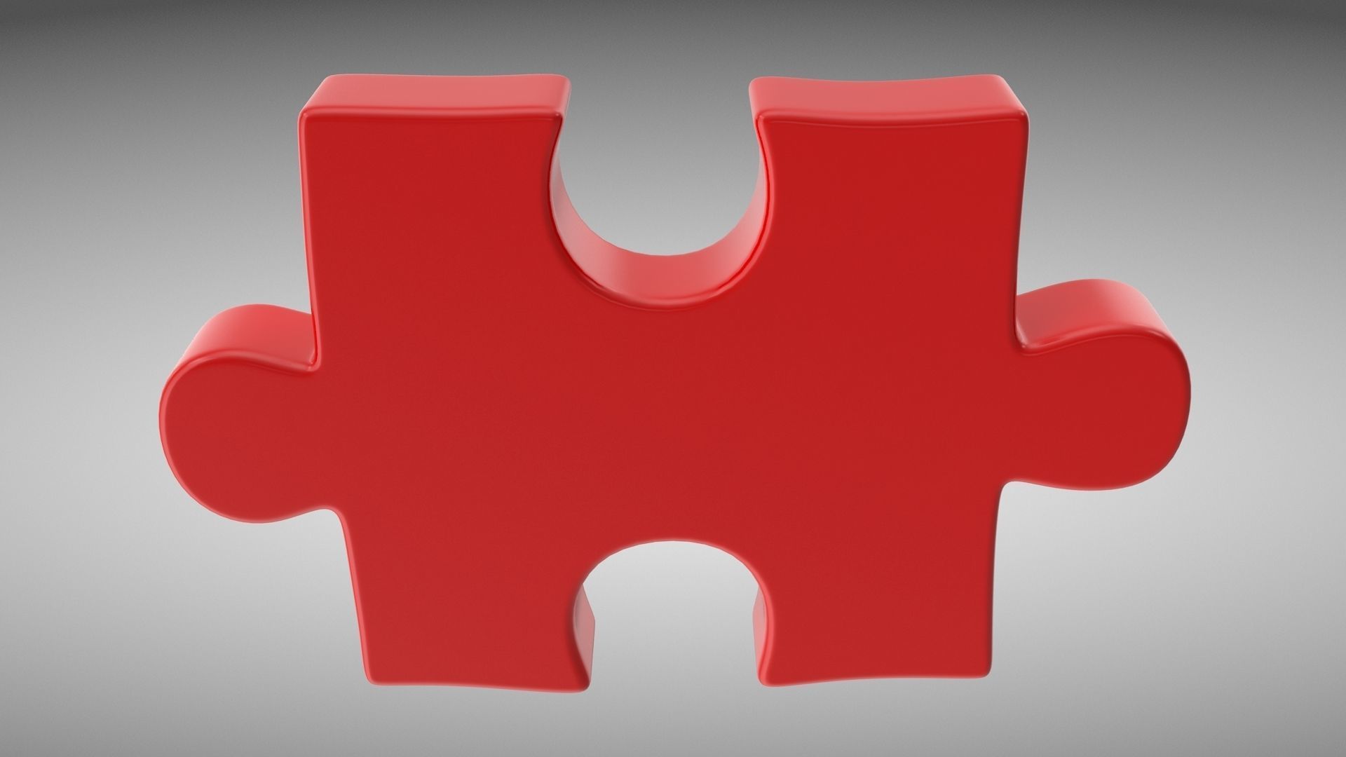 Puzzle 1 Piece Low-poly 3D model_2