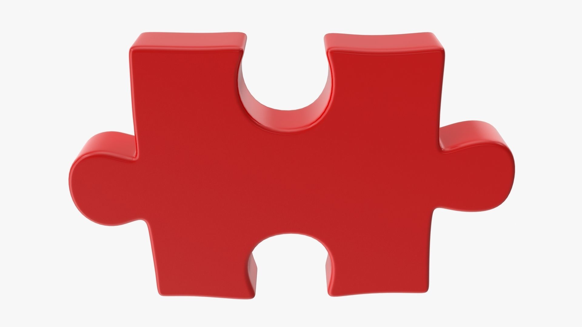 Puzzle 1 Piece Low-poly 3D model_1