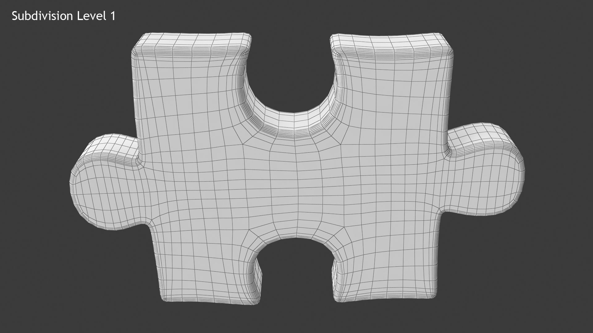 Puzzle 1 Piece Low-poly 3D model_10