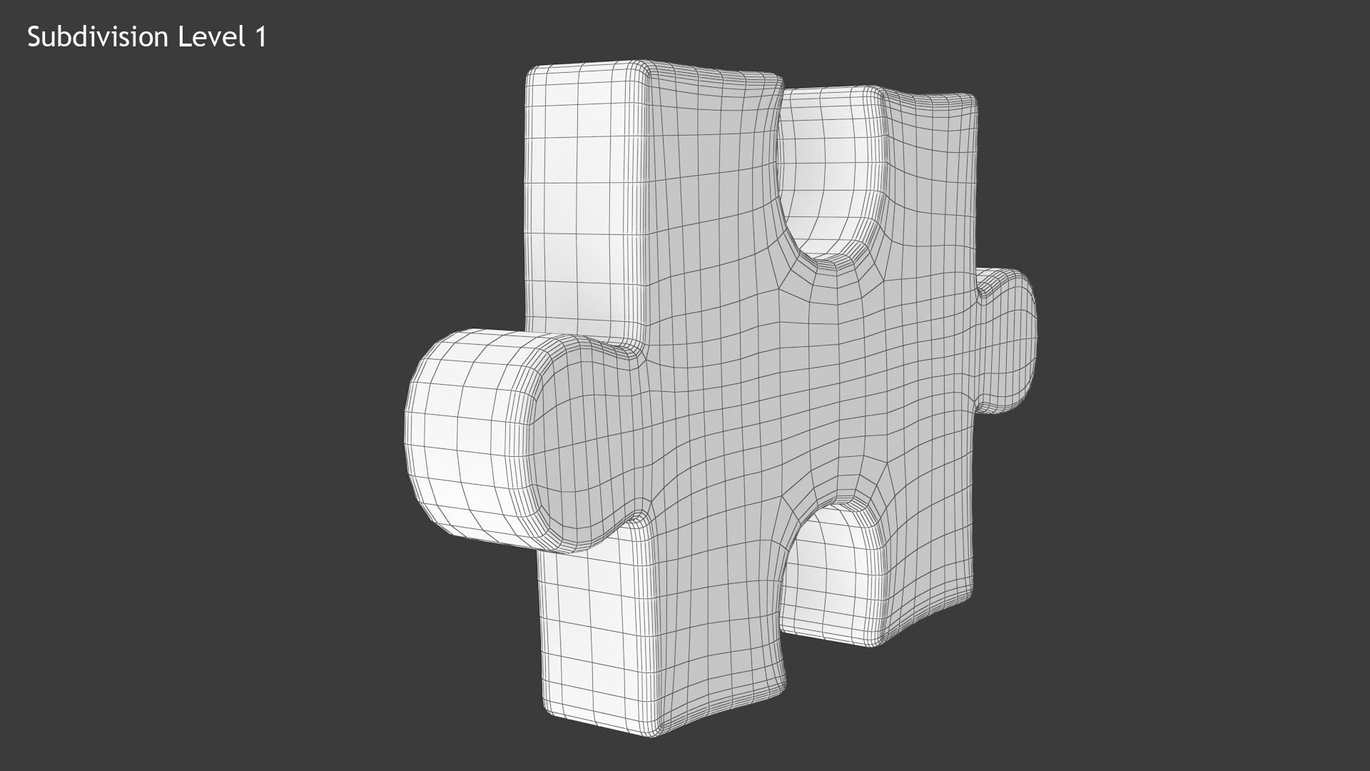 Puzzle 1 Piece Low-poly 3D model_14