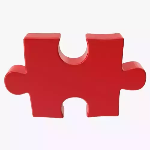 Puzzle 1 Piece Low-poly 3D model
