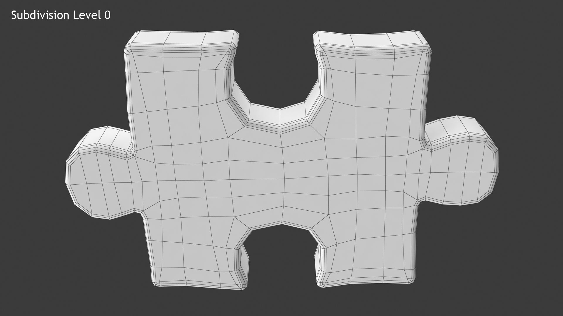 Puzzle 1 Piece Low-poly 3D model_9