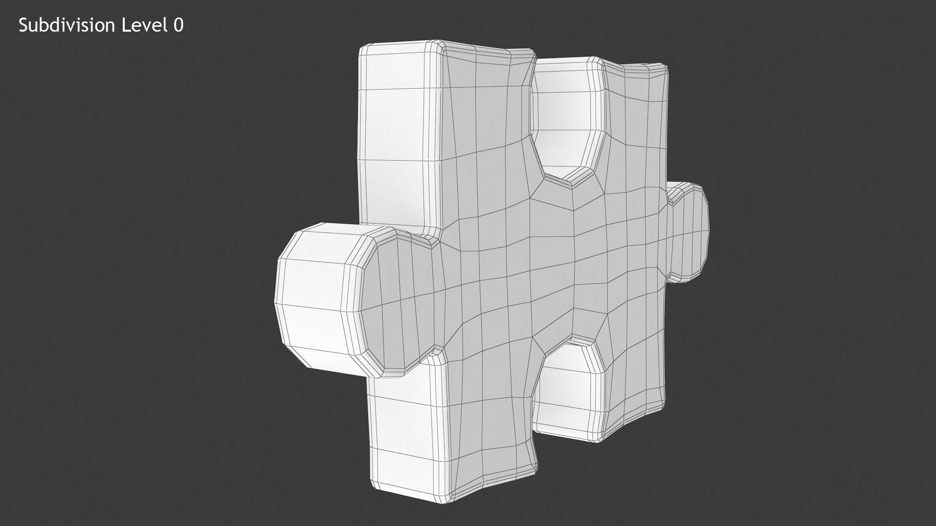 Puzzle 1 Piece Low-poly 3D model_13