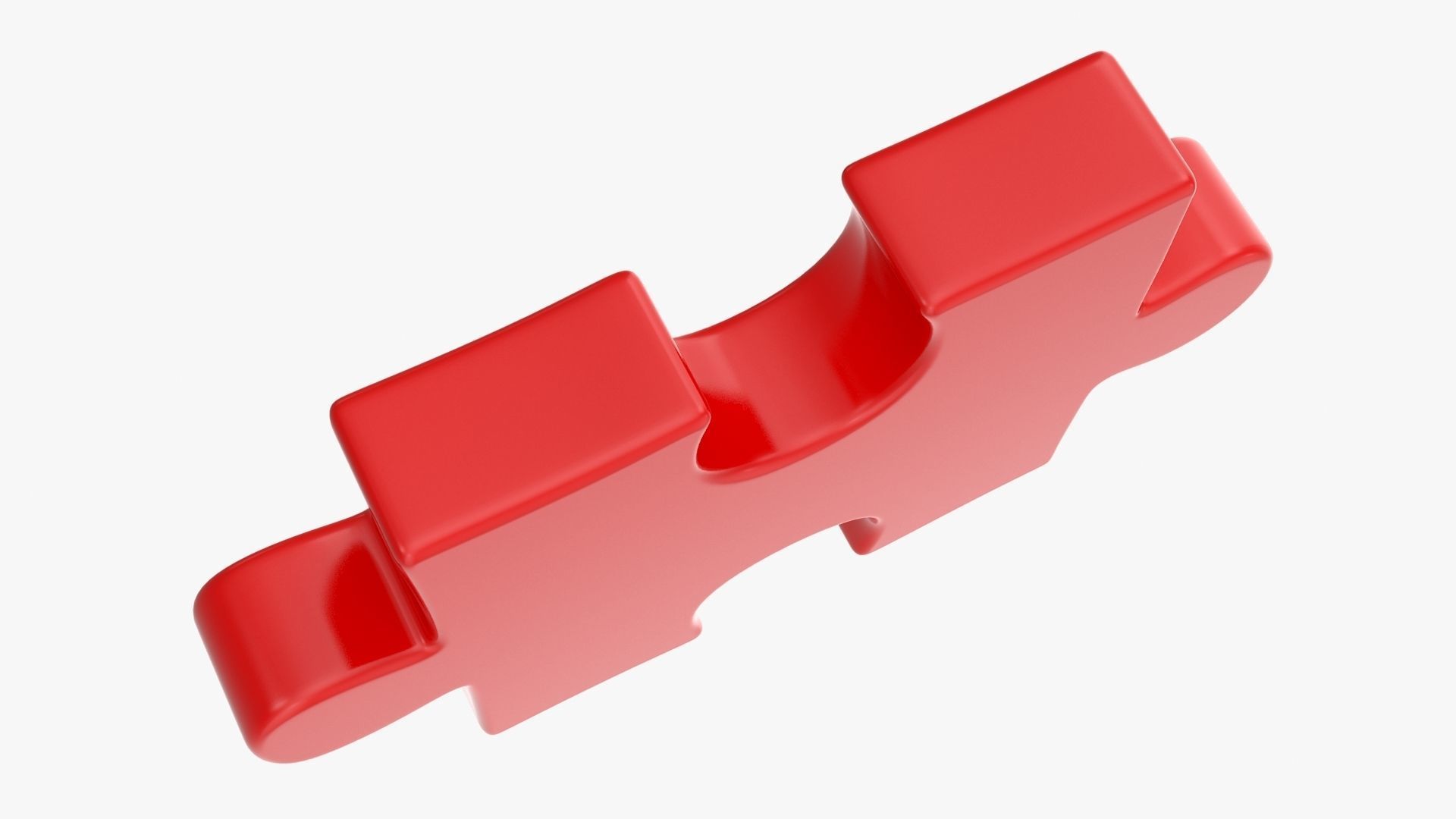 Puzzle 1 Piece Low-poly 3D model_5