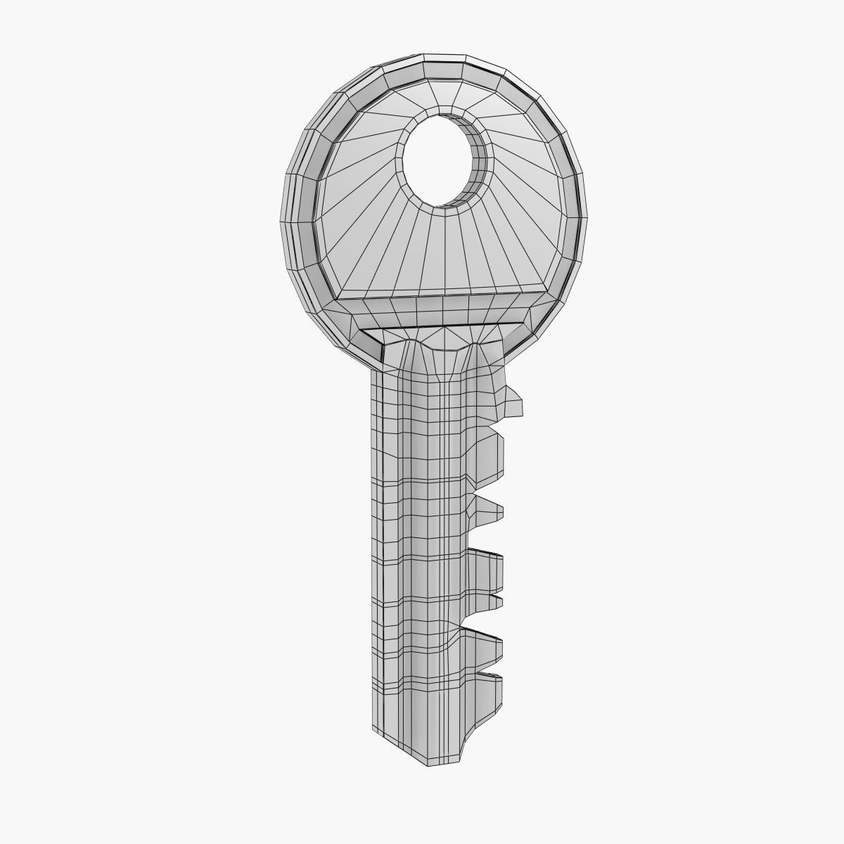 House Key Low-poly 3D model_7
