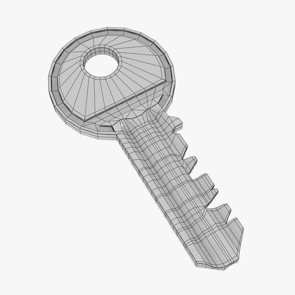 House Key Low-poly 3D model_6