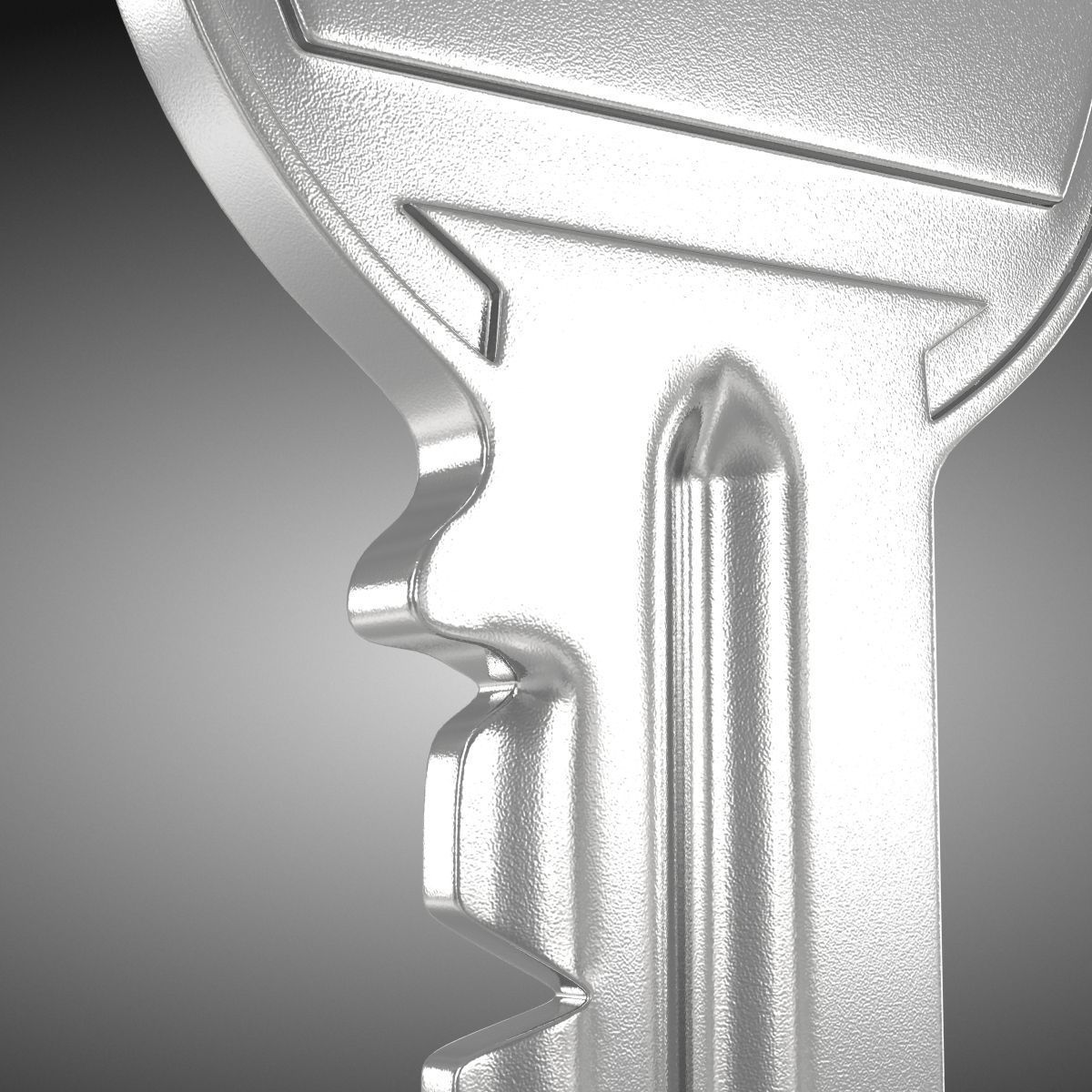 House Key Low-poly 3D model_3