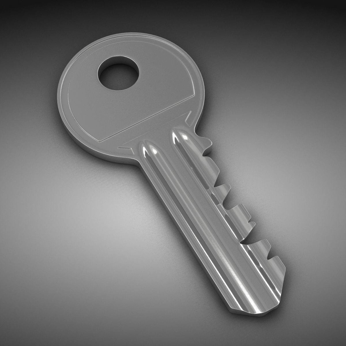 House Key Low-poly 3D model_5