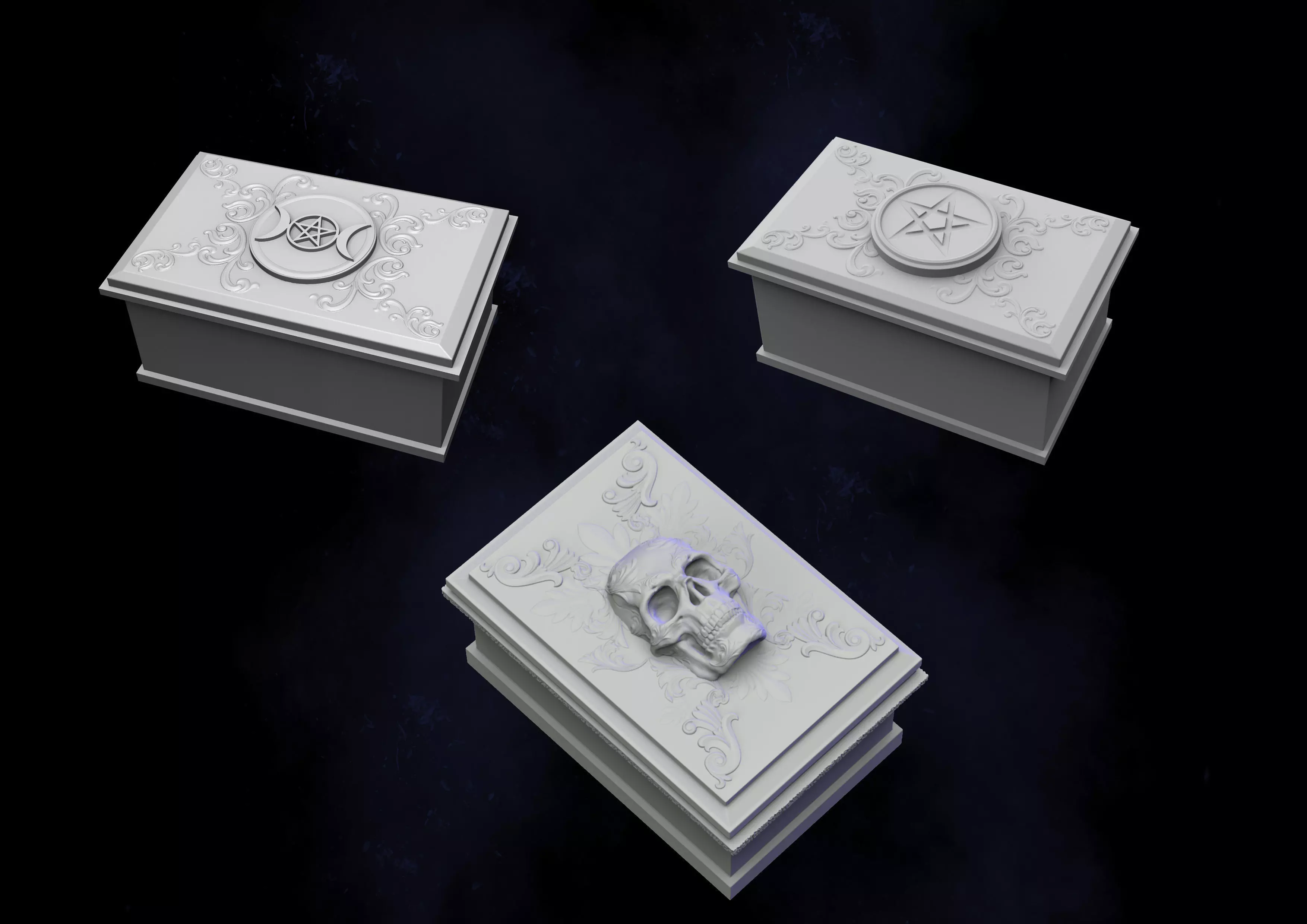 Trinket Boxes 3D print model_0
