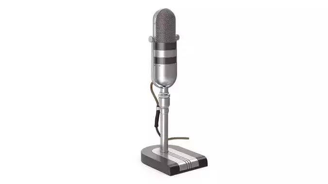 Classic Microphone Low-poly 3D model Classic Microphone Low-poly 3D model