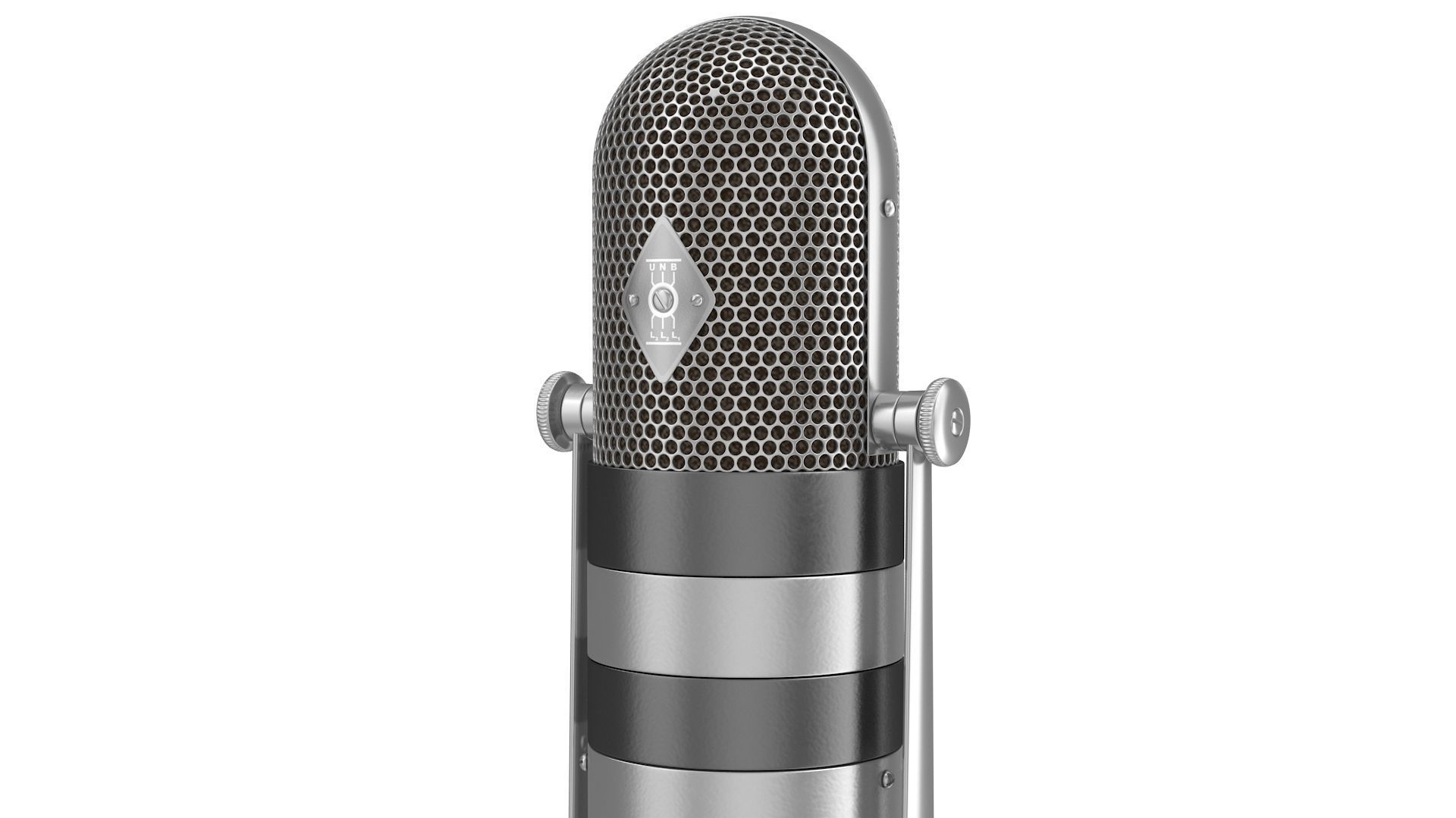 Classic Microphone Low-poly 3D model_7