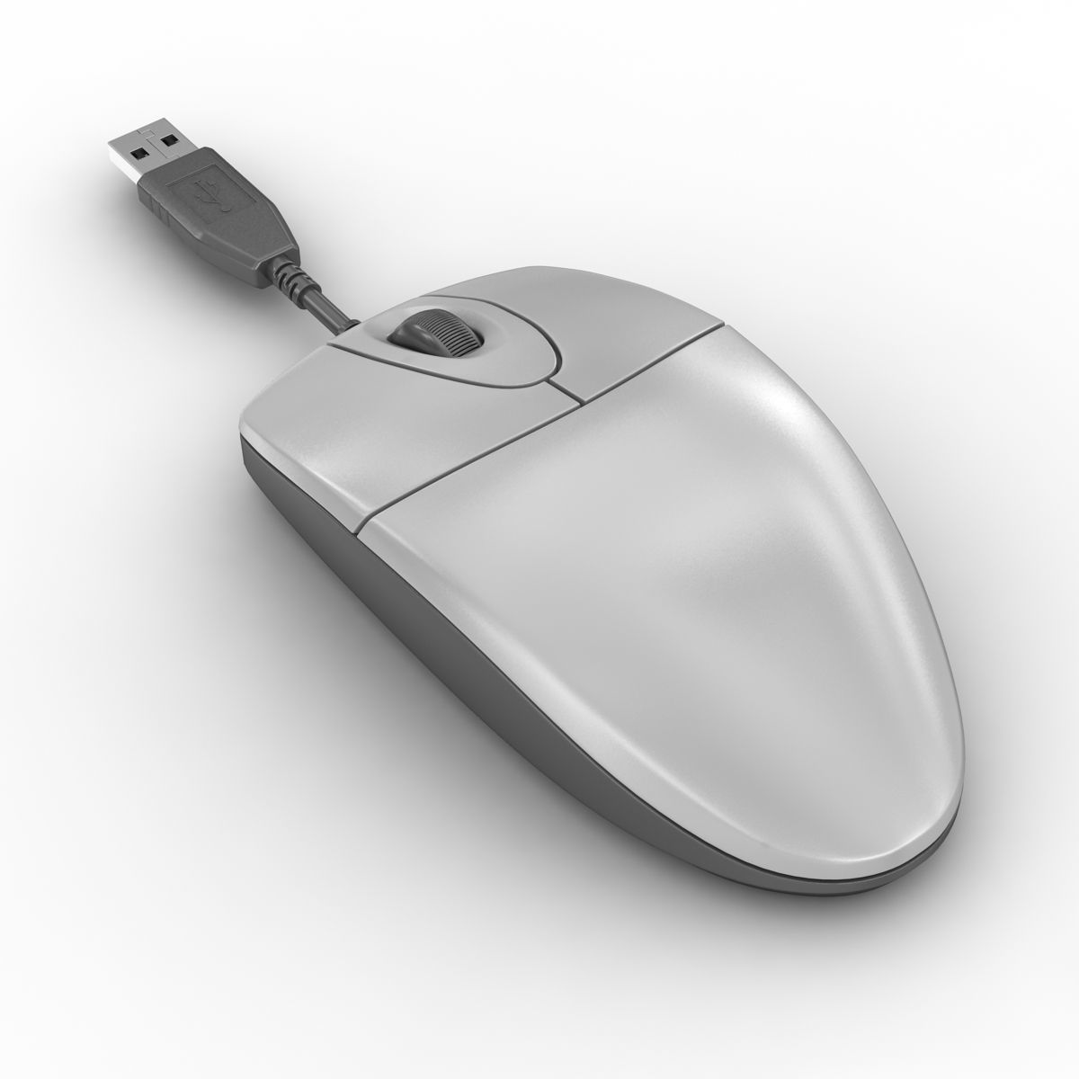 Computer Mouse Low-poly 3D model_4