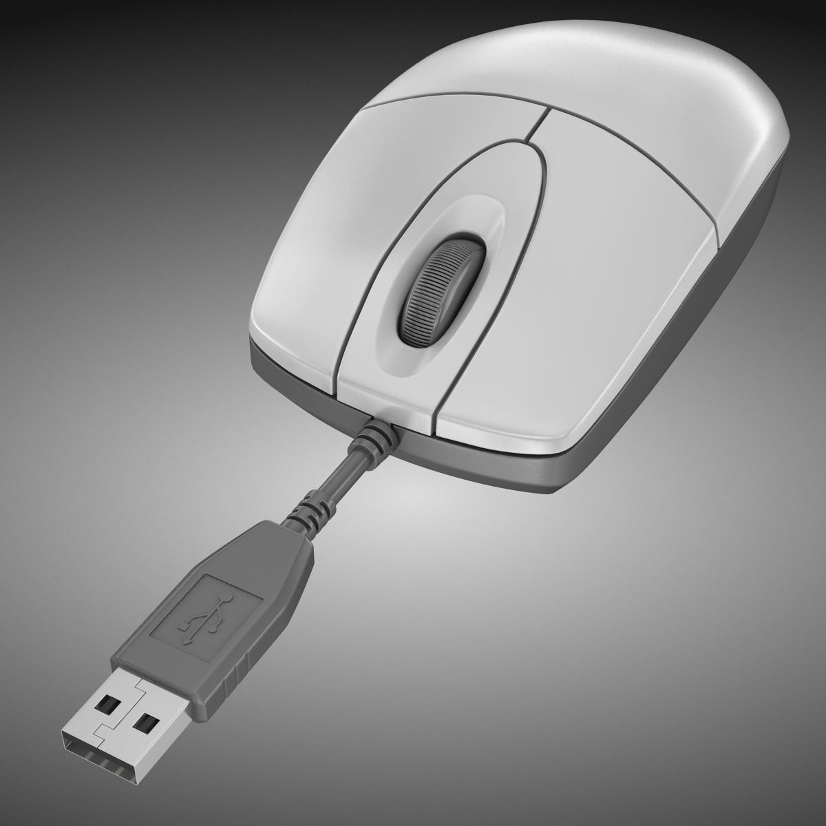 Computer Mouse Low-poly 3D model_2