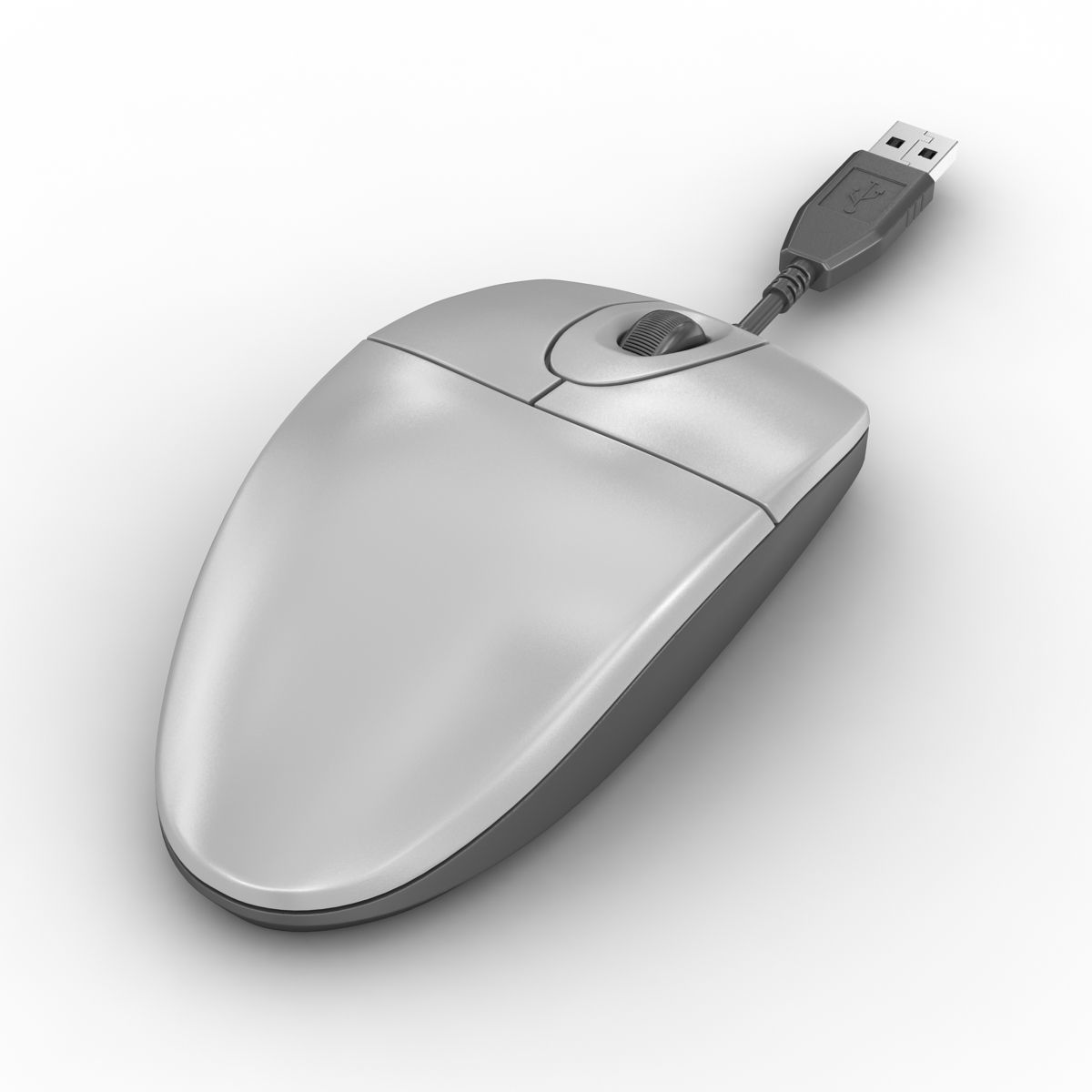 Computer Mouse Low-poly 3D model_3