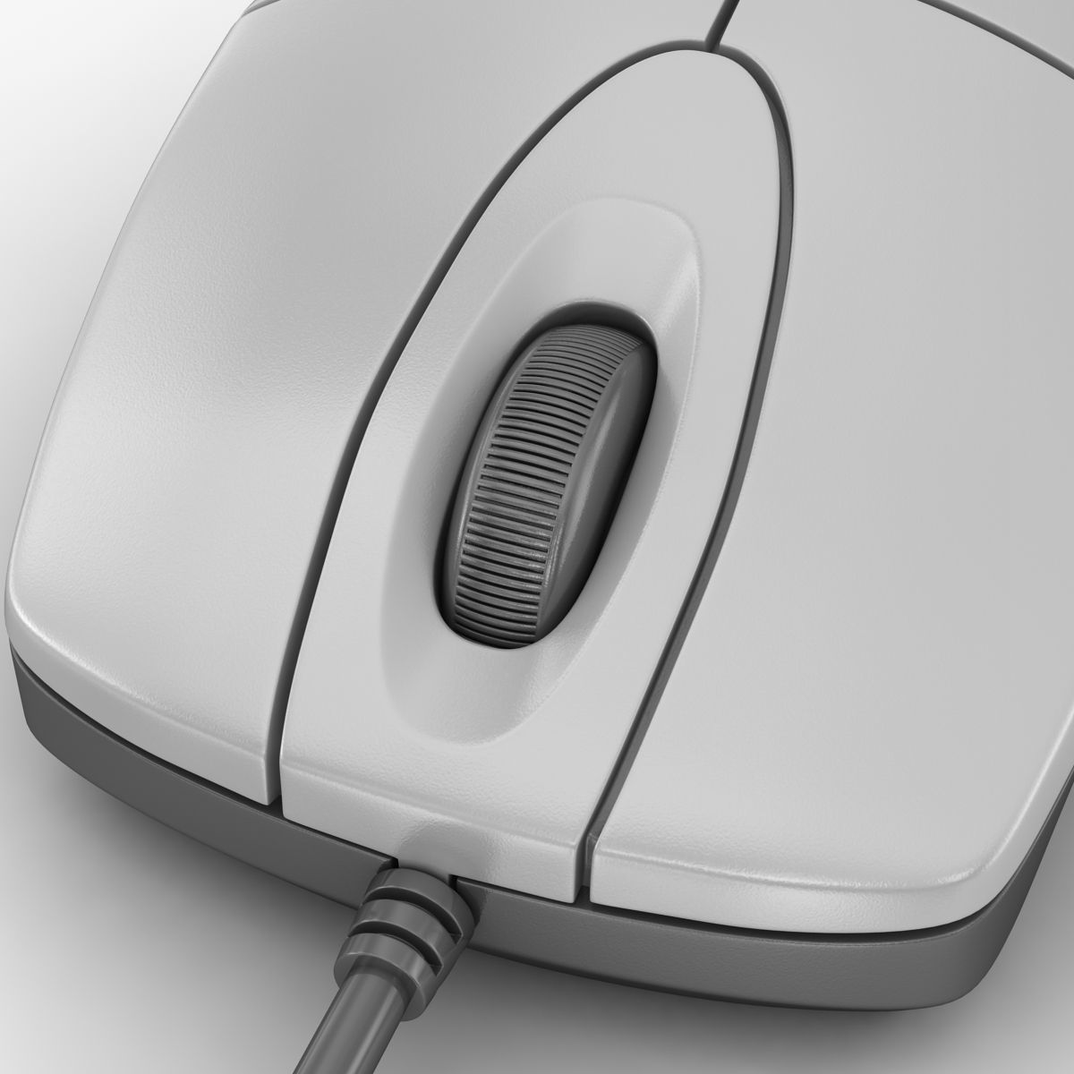 Computer Mouse Low-poly 3D model_5