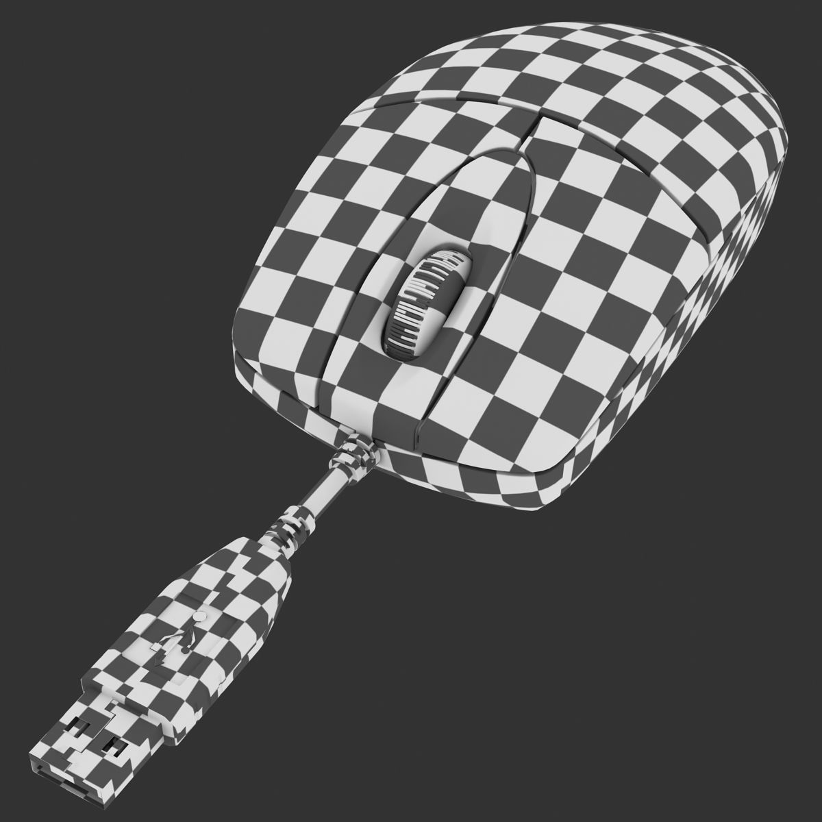 Computer Mouse Low-poly 3D model_14