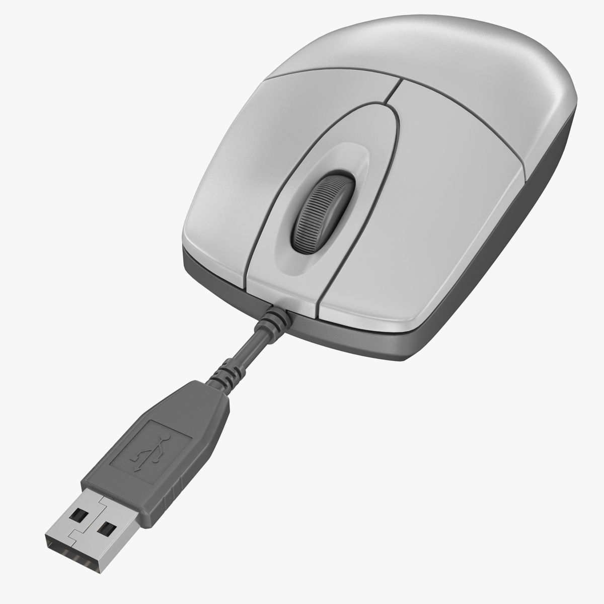 Computer Mouse Low-poly 3D model_1
