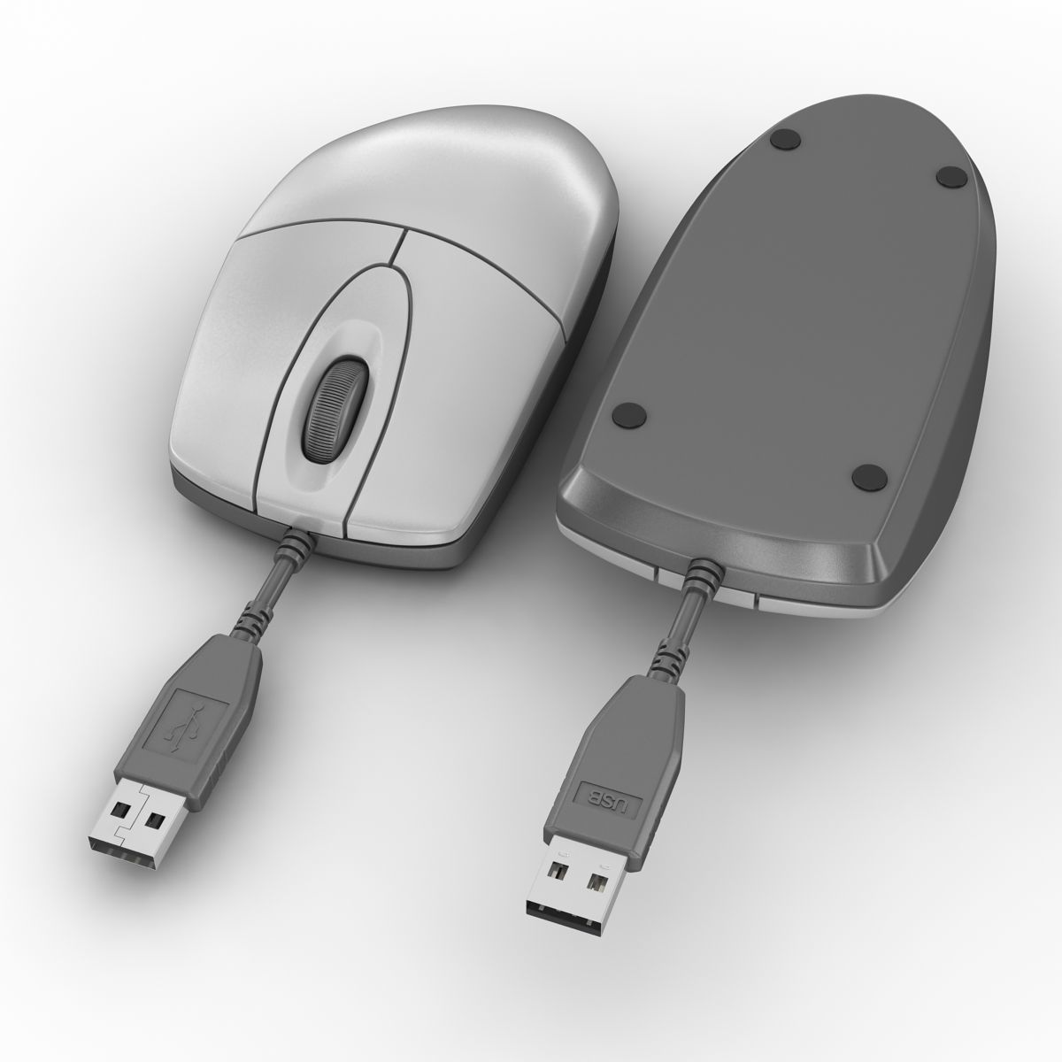 Computer Mouse Low-poly 3D model_7