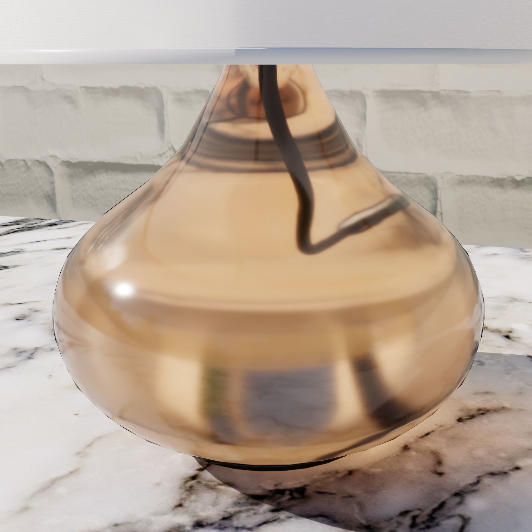 Glass lamp Low-poly 3D model_2