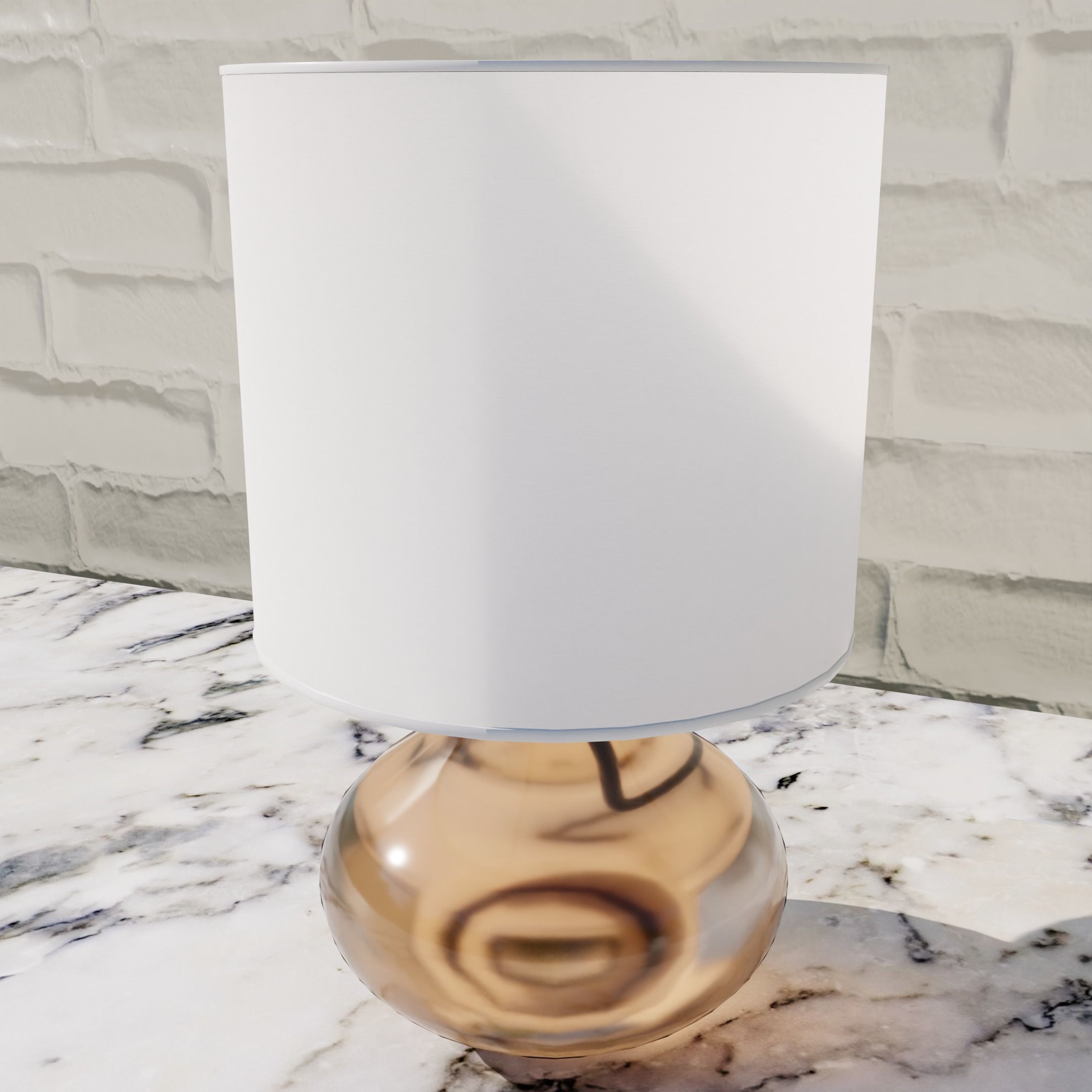 Glass lamp Low-poly 3D model_1
