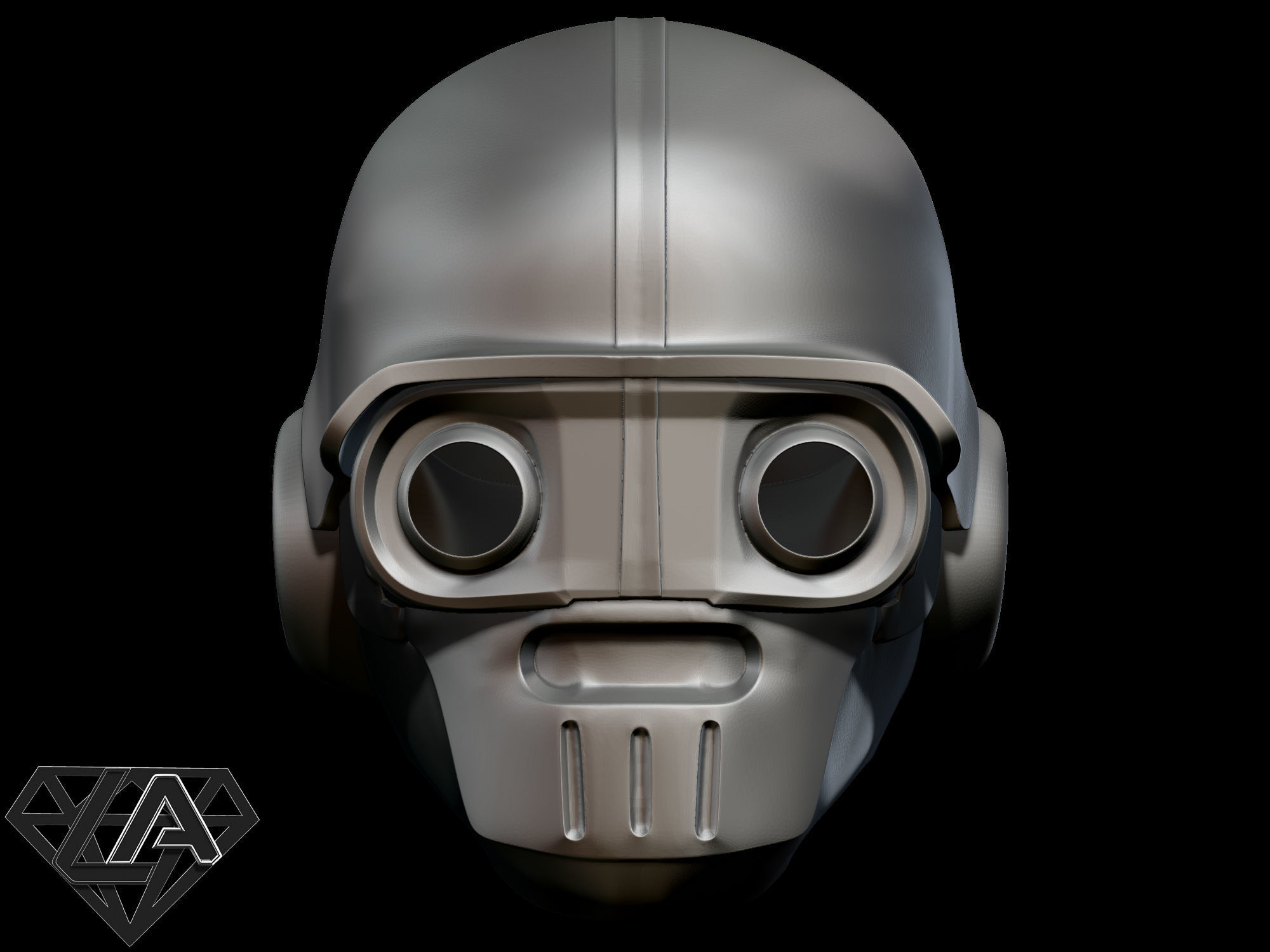 Fortnite Ghost custom helmet 3D print model_2