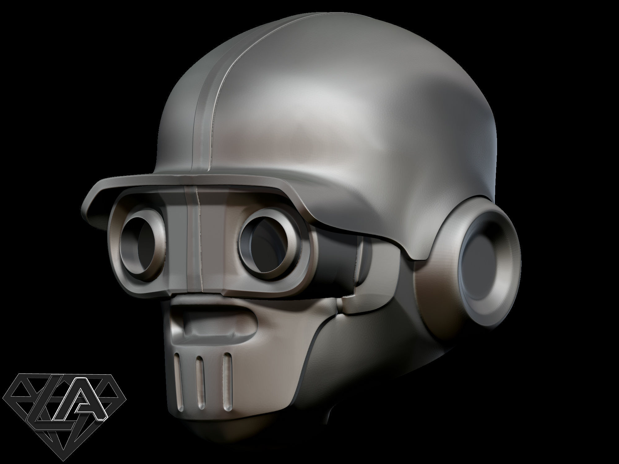 Fortnite Ghost custom helmet 3D print model_1